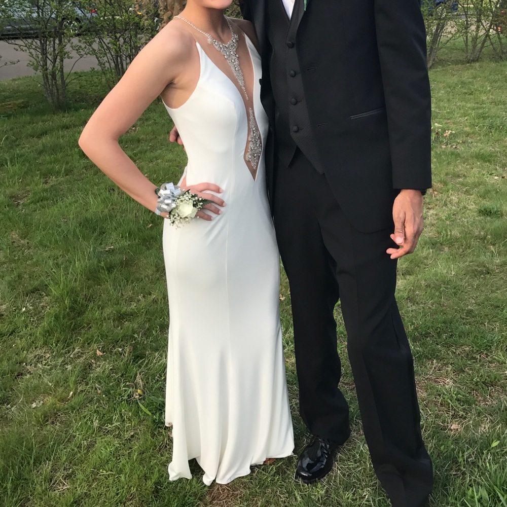 White prom dress